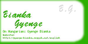 bianka gyenge business card